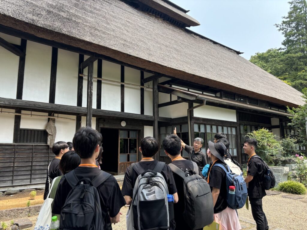 Exterior of the historic traditional Japanese house at Hikoro-no-Sato in Minamisanriku