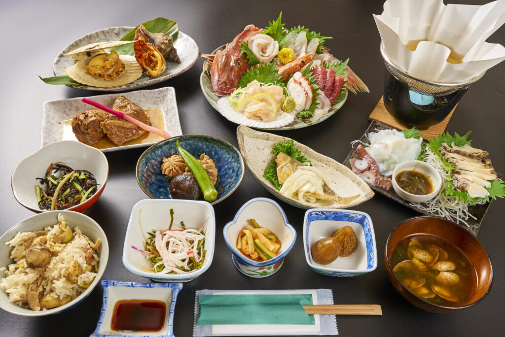 Another example of the inn's hearty and authentic Japanese seafood dinner