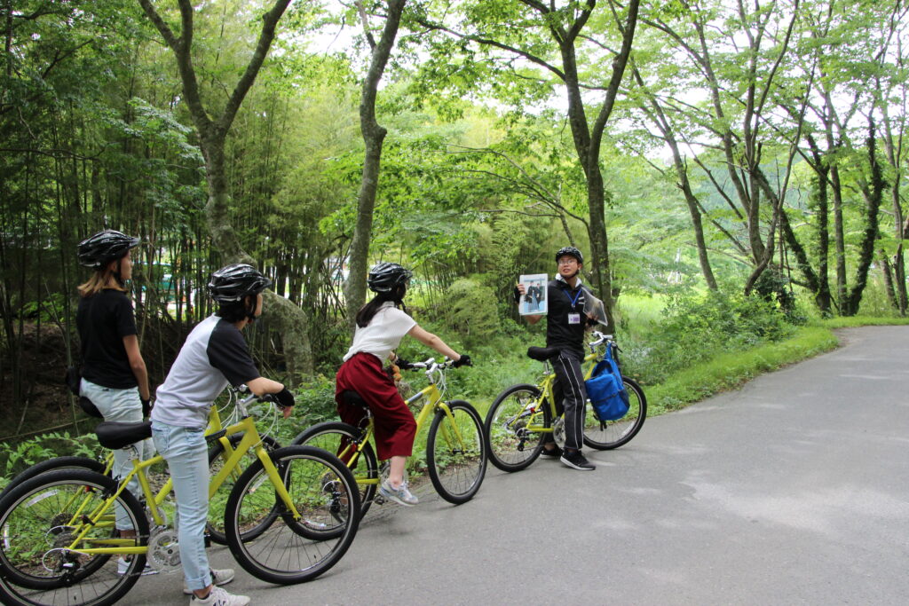 Cross-bike cycling through the Satoyama countryside in Minamisanriku