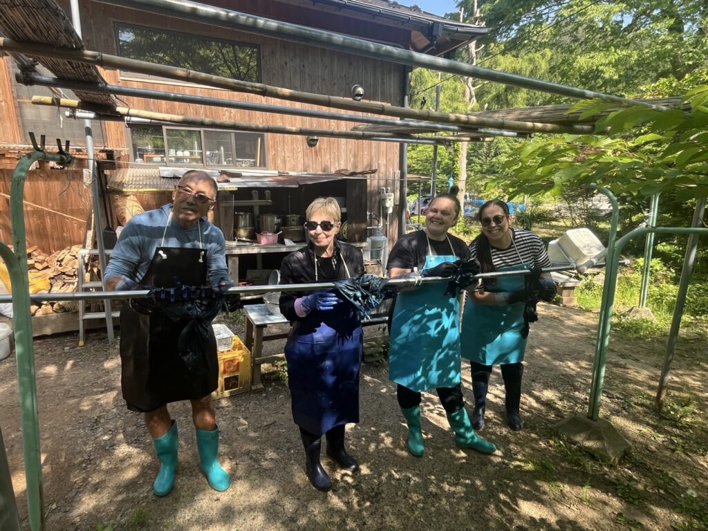 Experiencing traditional Japanese culture through a hands-on indigo dyeing workshop