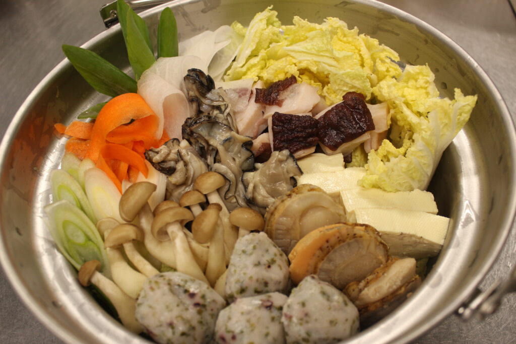 Example camping meal kit at Kamiwarizaki Campground