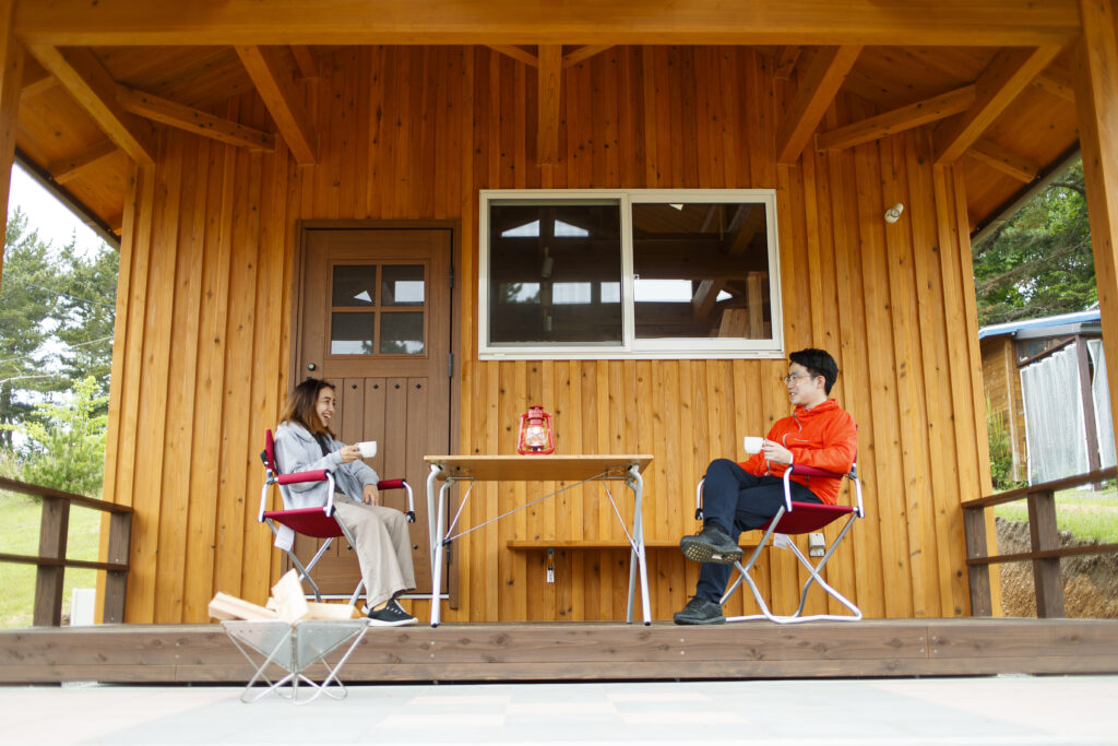 Camping scene at Kamiwarizaki Campground