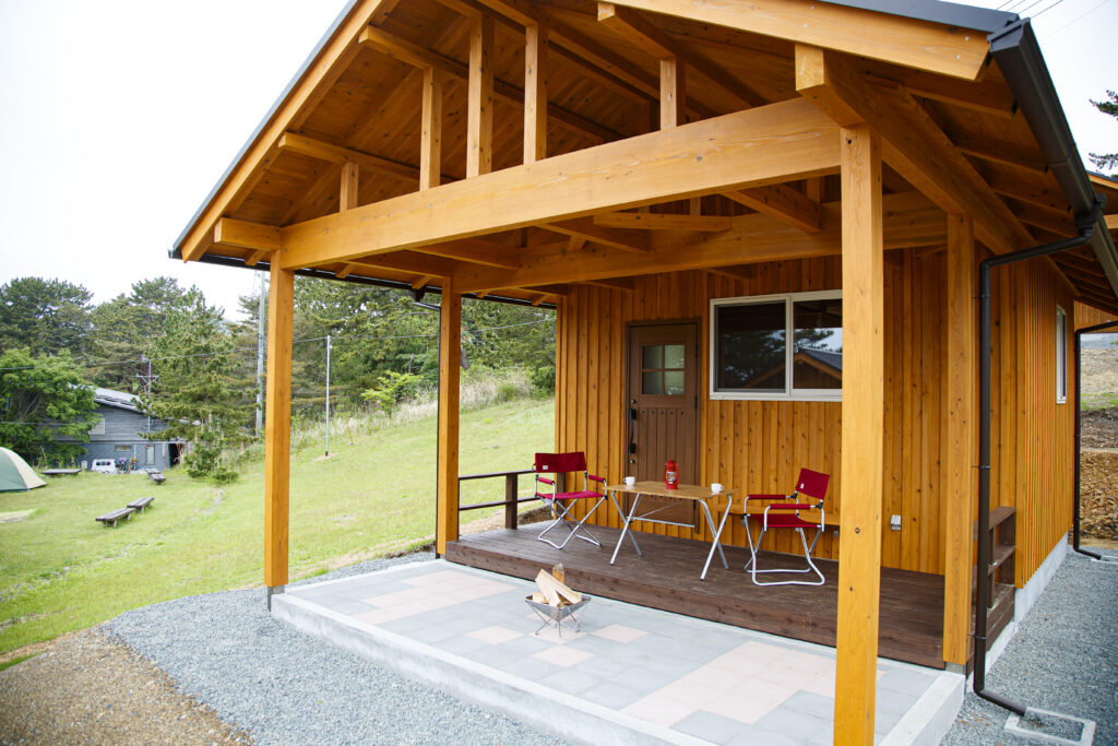 Camping scene at Kamiwarizaki Campground