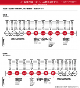 「気仙沼線BRT路線バス」ダイア改正のお知らせ