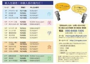 申込みについて