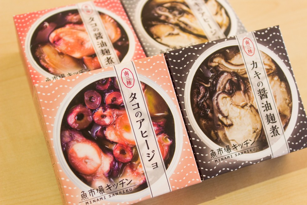 みなみな屋新商品!タコ・カキの缶詰が登場!