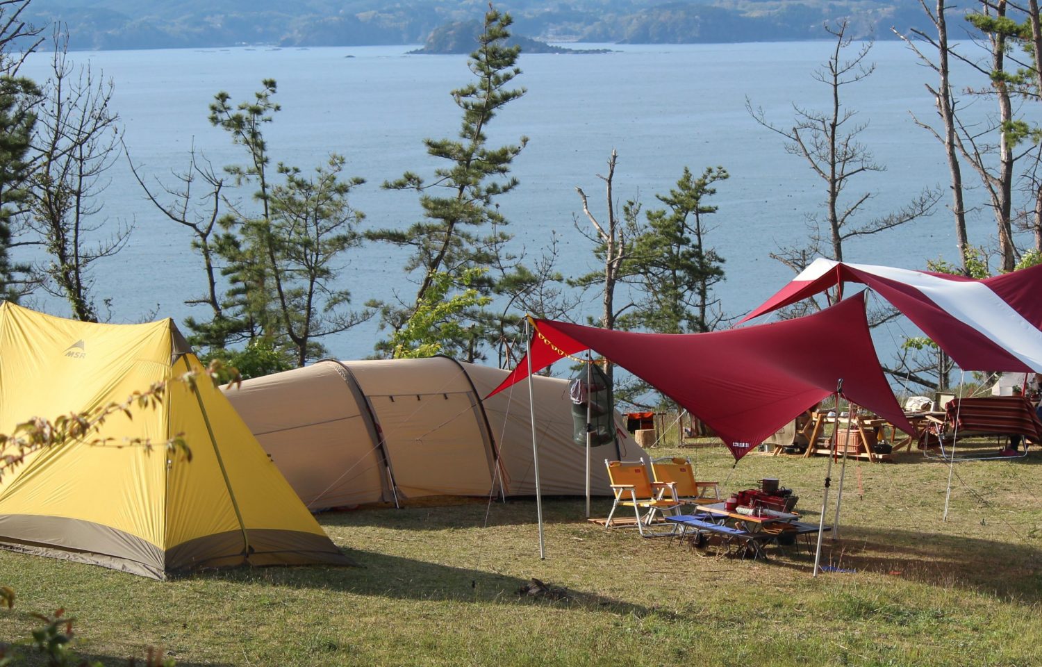 キャンプ風景　お客切り取り