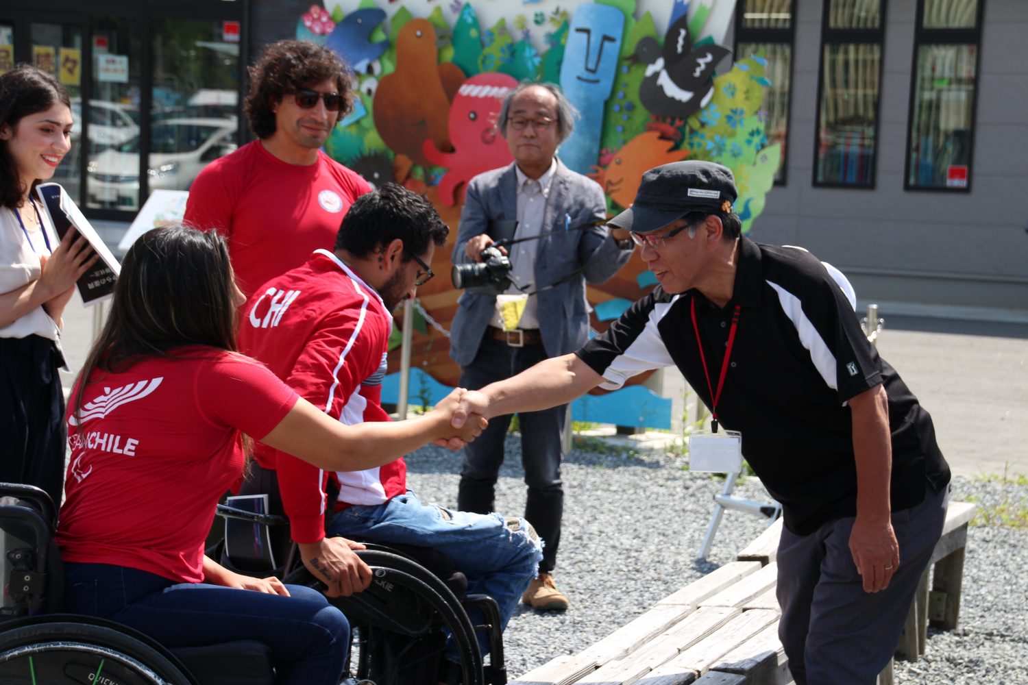 チリ共和国のパラカヌー選手団が来町されました！